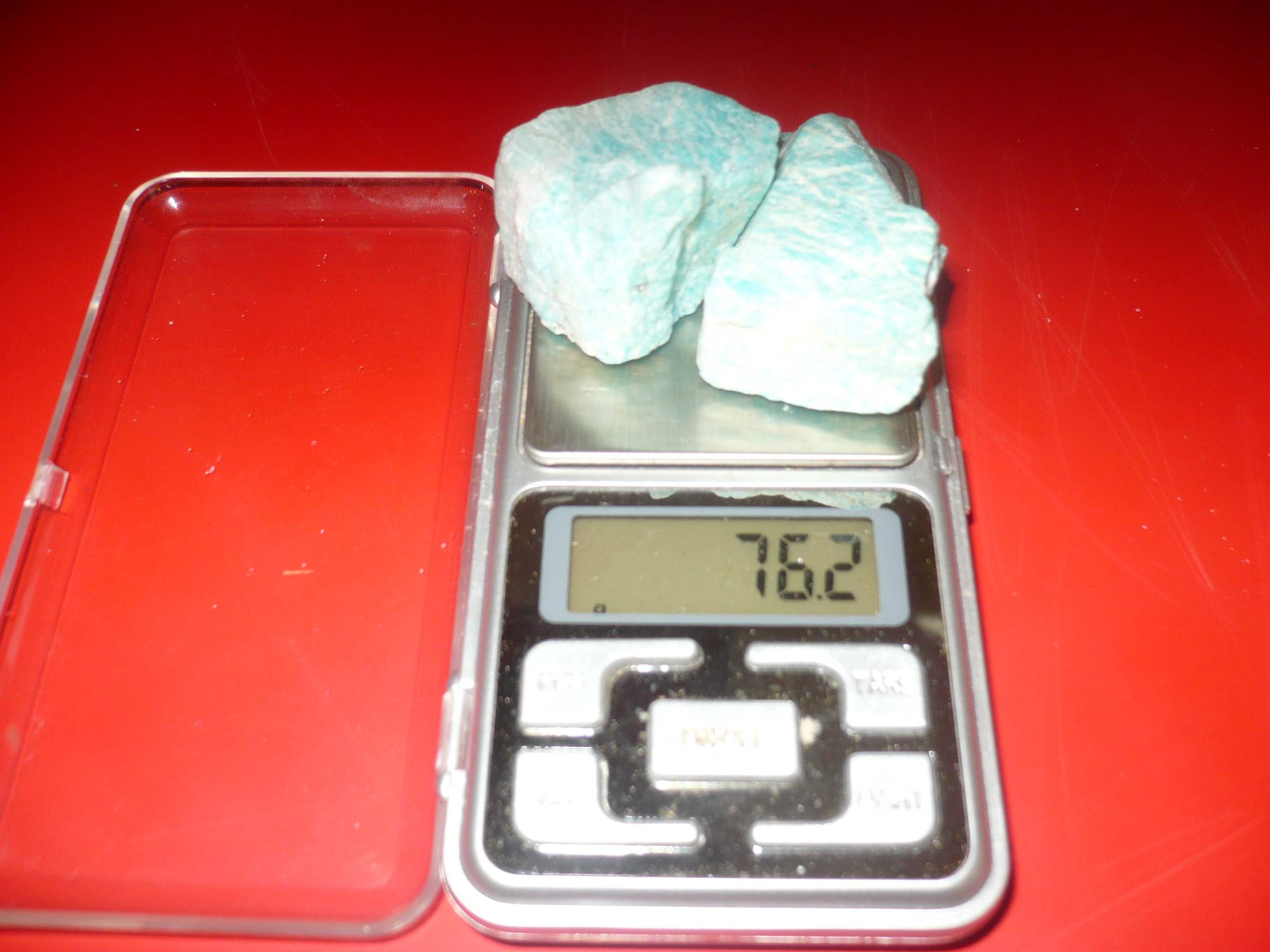 Amazonit surowy kamień dla kobiet, 2 sztuki, waga 76,2 gram