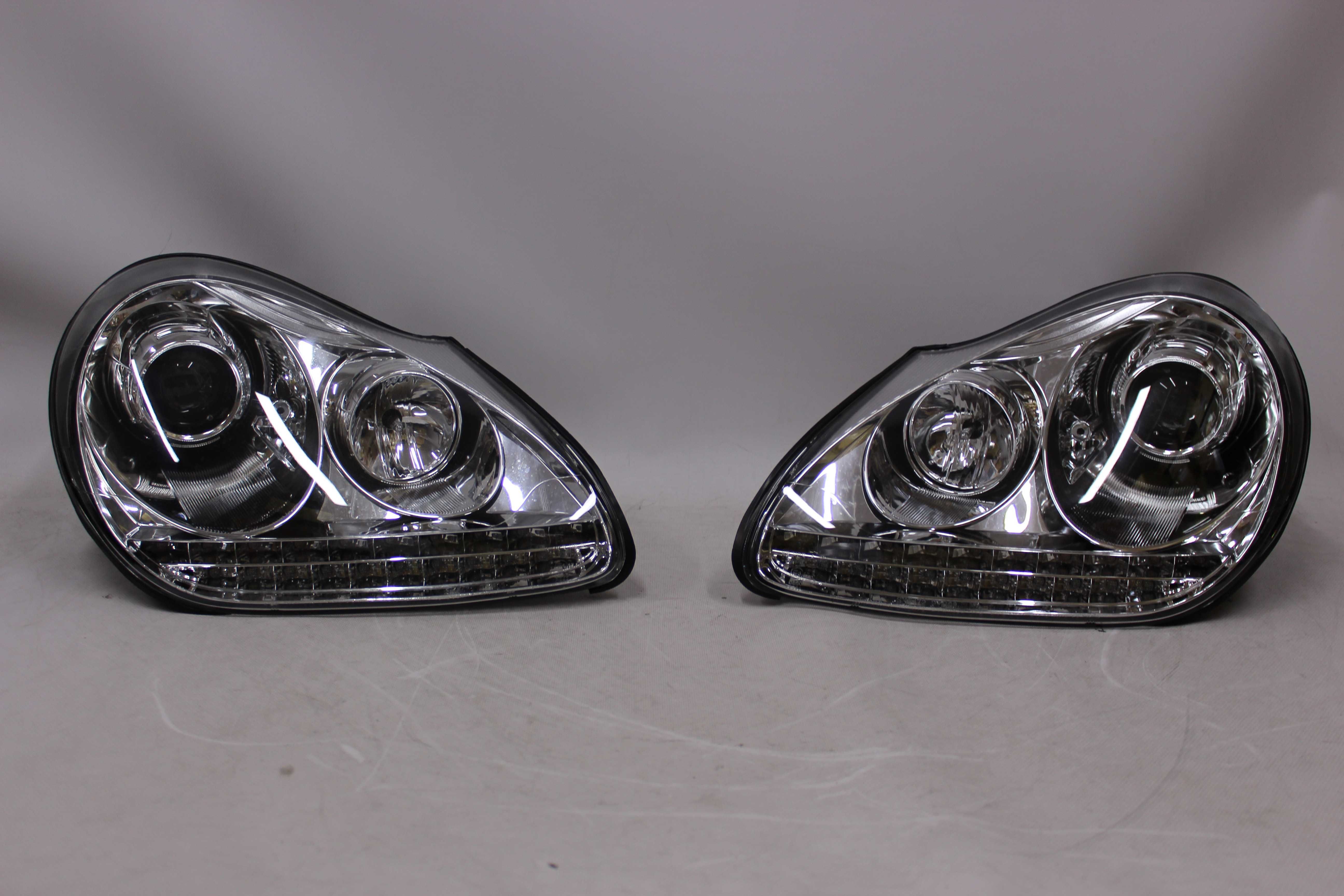 Lampy przednie przód PORSCHE CAYENNE 02-07 XENON D1S LED CHROM IGŁA!