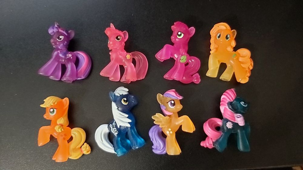 MLP kucyki pony figurki neonowe 8 szt. Twilight Applejack Sunny Rays