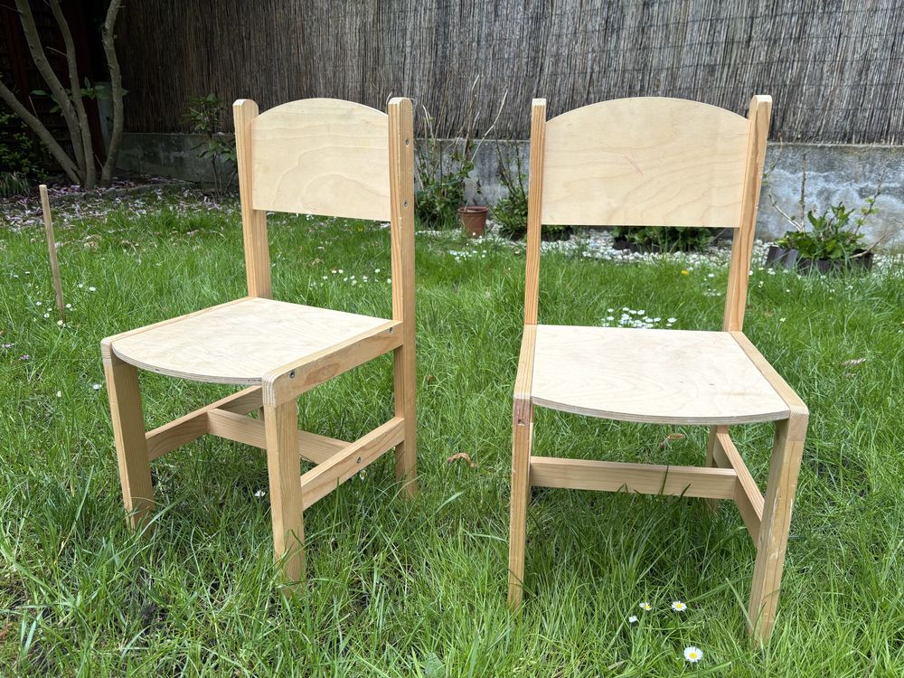 Krzeselka drewniane dziecięce