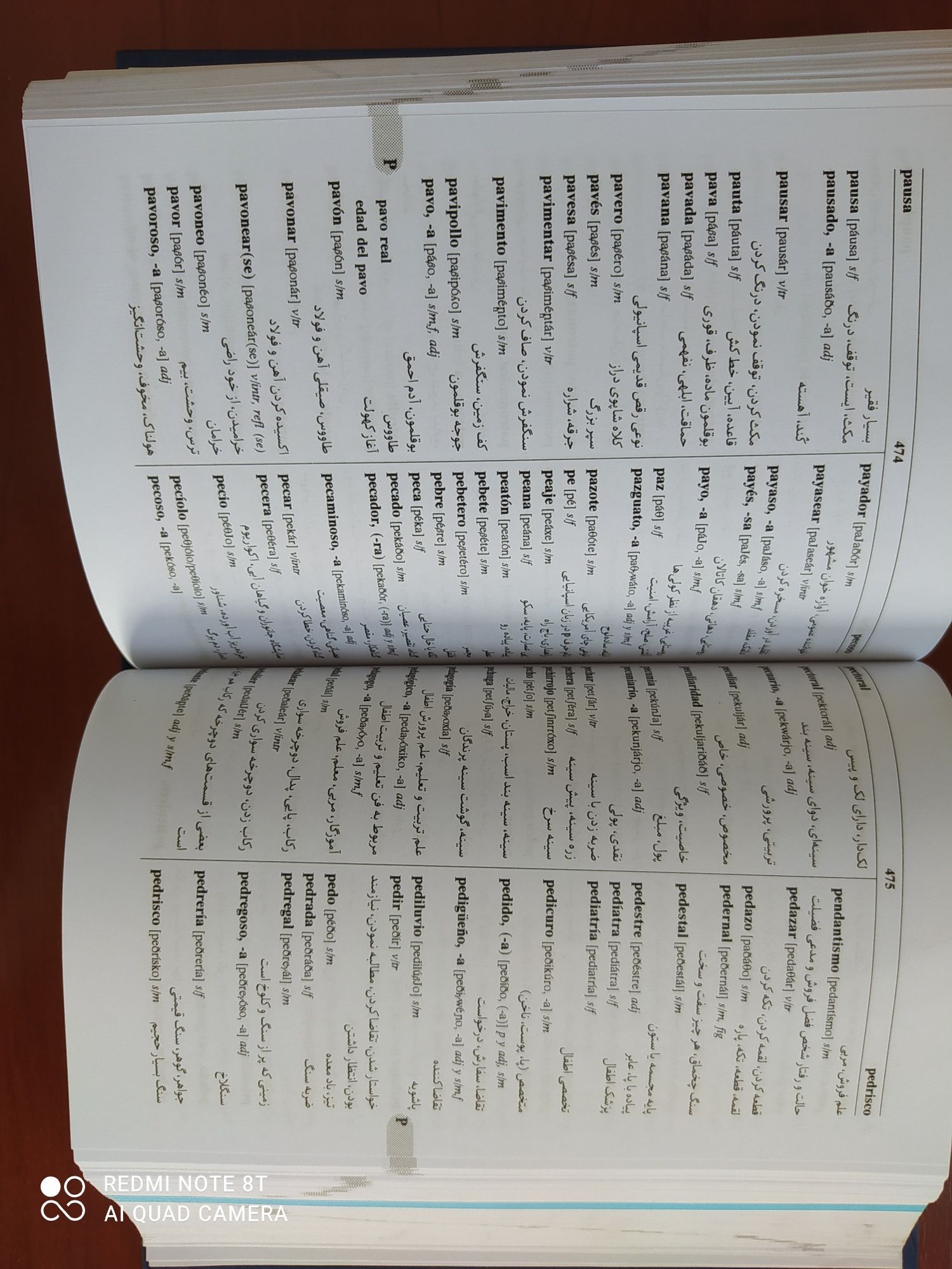 Словарь персидско-испанский Камруз Парсаиفرهنگ لغت فارسی به اسپانیایی