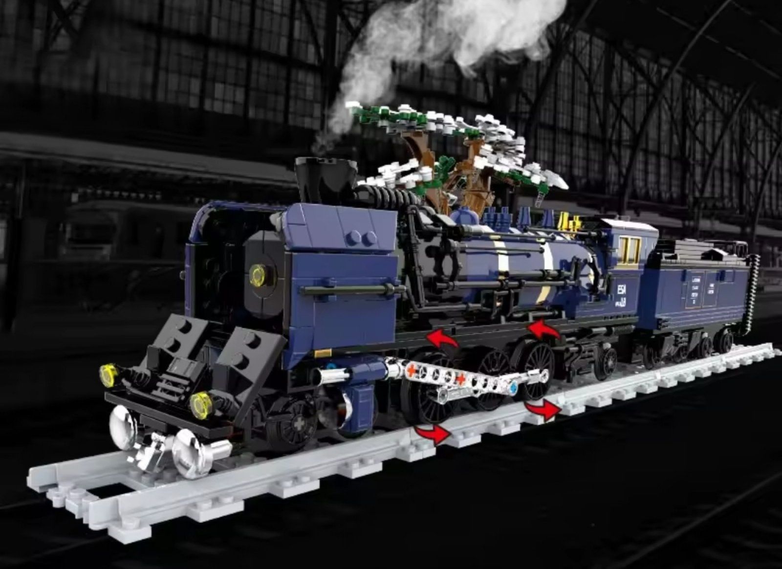 Конструктор паровоз 1в1 Lego Technic 1052 деталей Лего