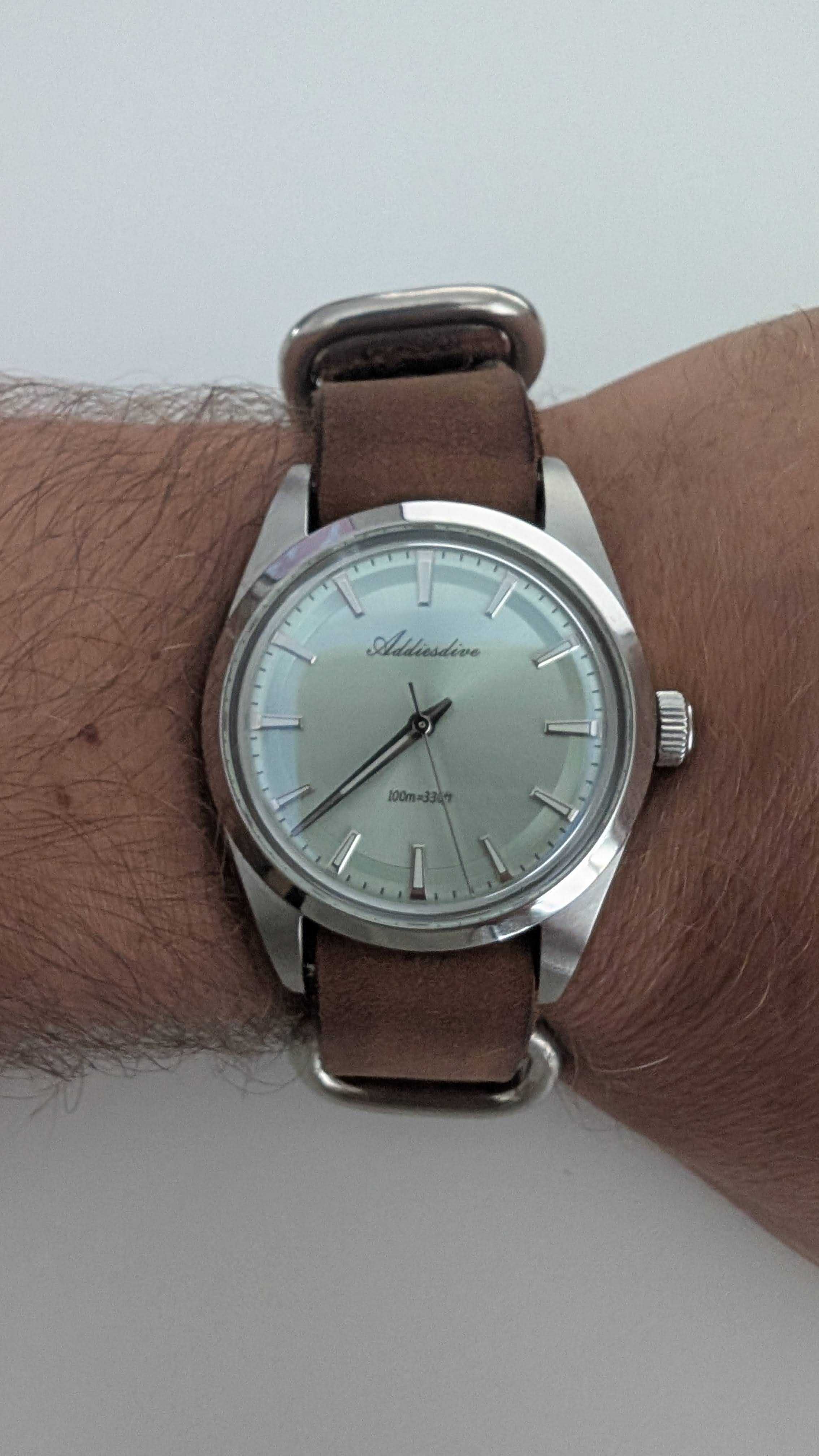 Zegarek Addiesdive AD 2066 VH31 pasek skóra  gratis seiko mechaquartz