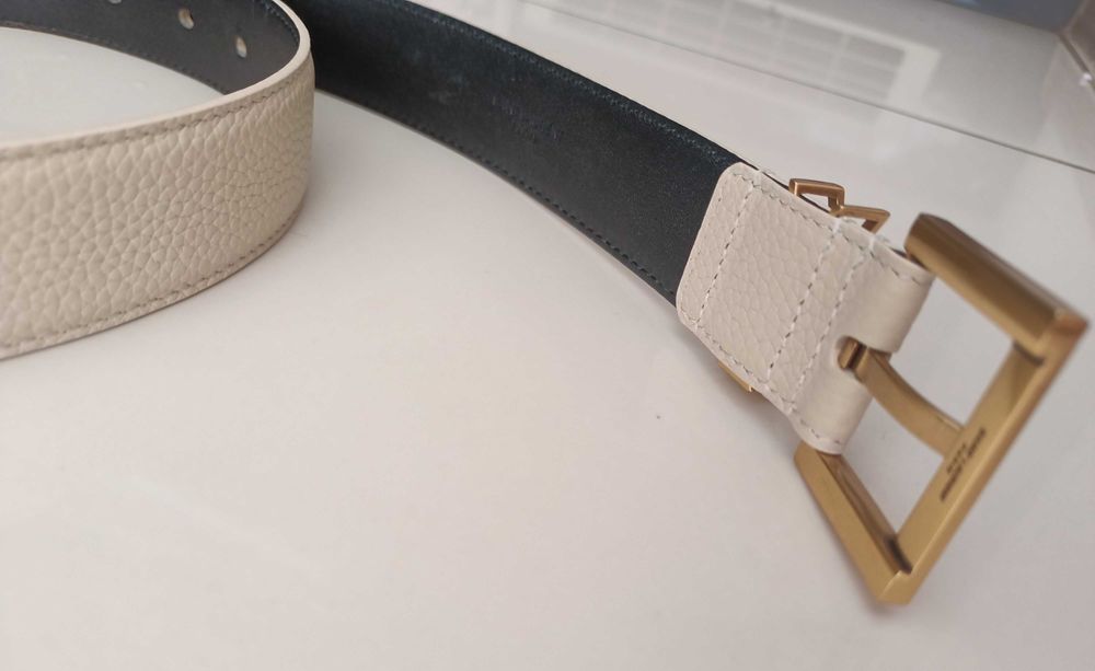 Pasek ysL skóra naturalna