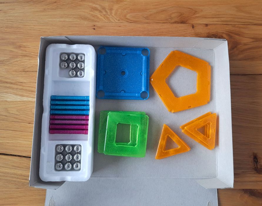 GEOMAG Glitter konstrukcyjne klocki magnetyczne brokatowe 44 elementy