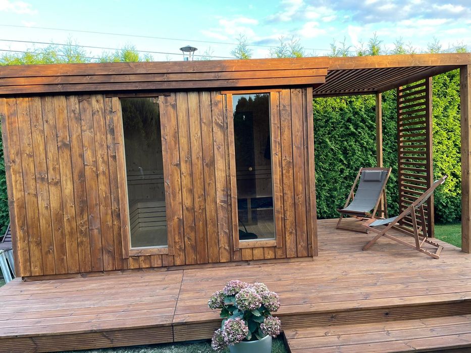 Sauna Fińska z antresola  plus  taras