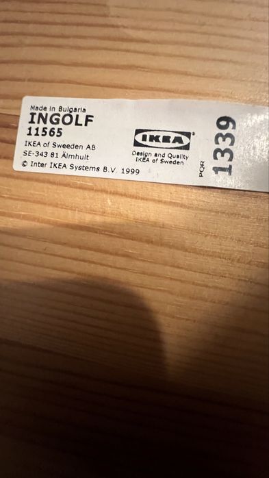 Krzesło IKEA Ingolf do jadalni brązowe rustykalne drewniane