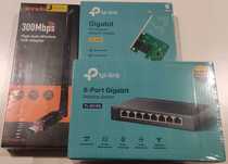 Switch TL-SG108 Karta sieciowa TG-3468 Karta U6 Tenda wi-fi 300 MB/s