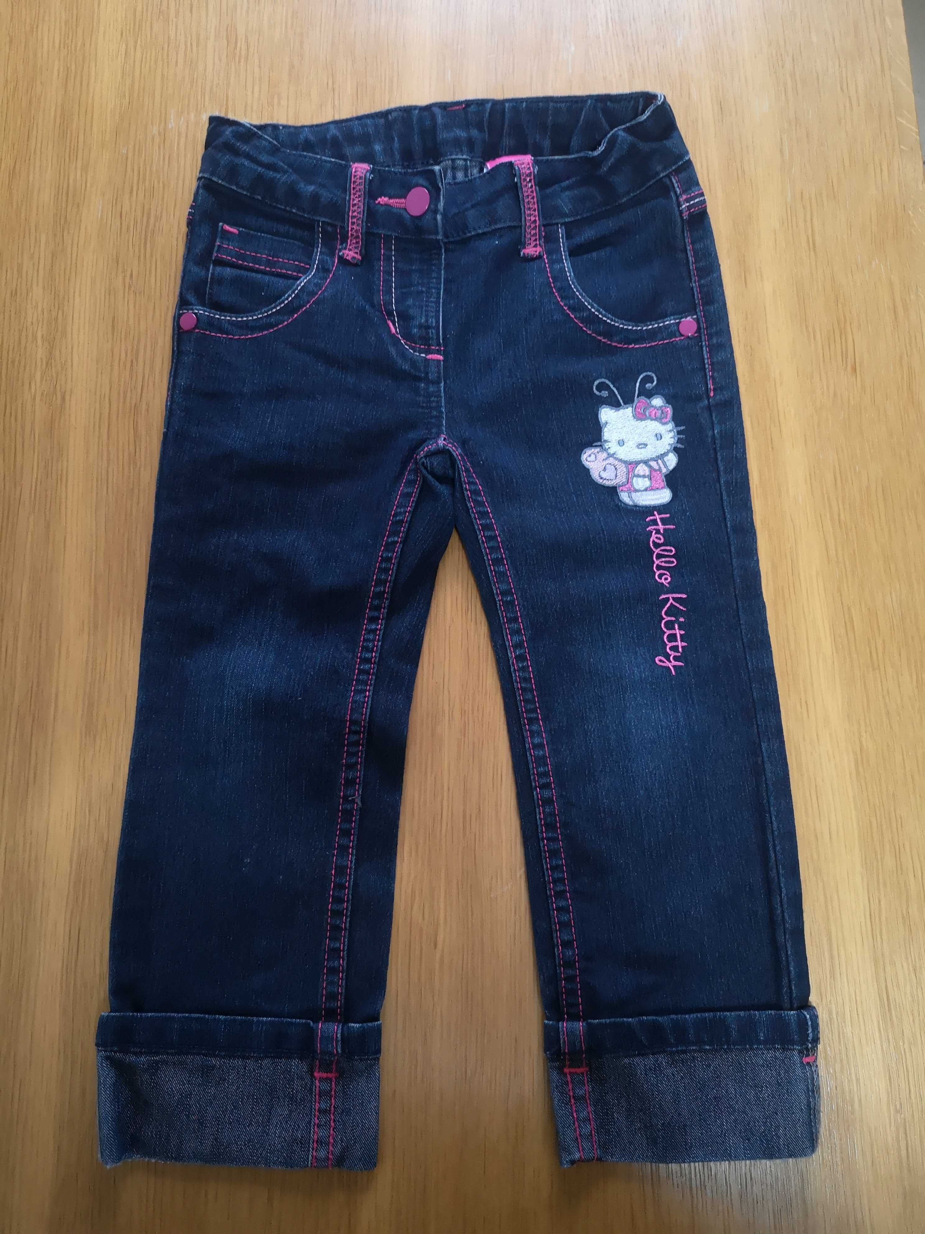 spodnie dziewczęce dżinsy jeansy Hello Kitty roz. 92.