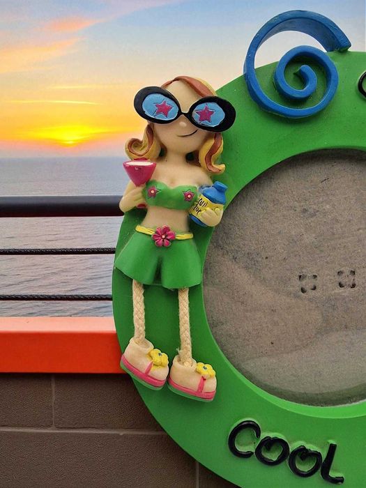 Ramka na zdjęcie „Cool Baby” – okrągła, 16 cm