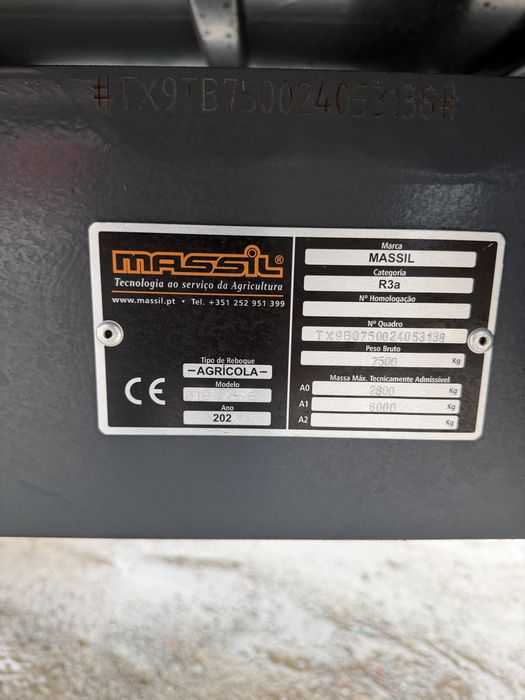 Reboque agricula de 7500KG 2024