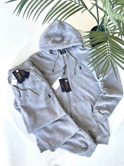 Чоловічий костюм поло ральф лаурен сірий/ спортивний костюм ральф