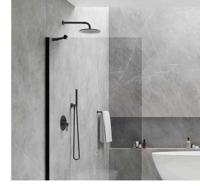 System podtynkowy prysznic omnires system 18bl czarny mat