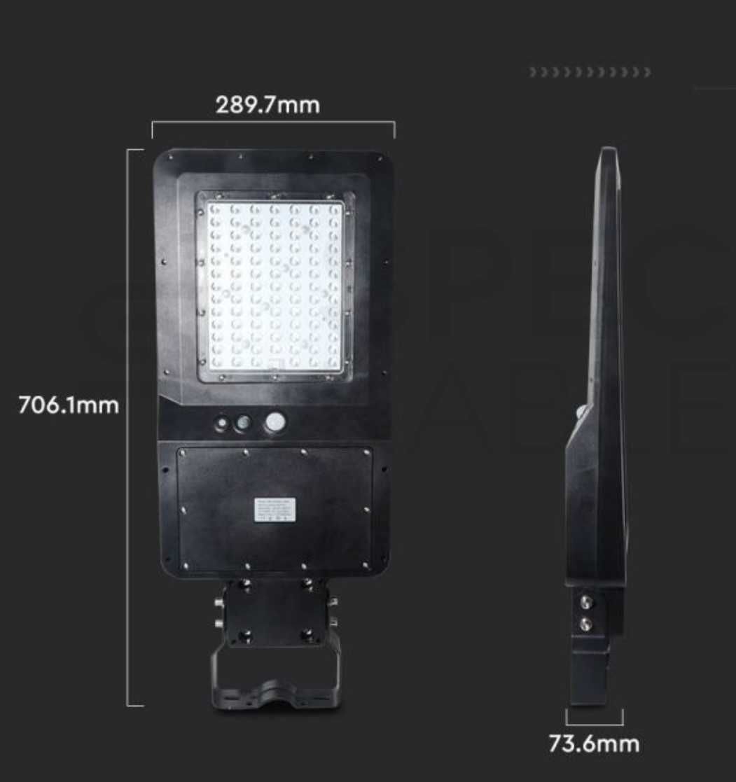 Lampa Solarna z Czujnikiem Ruchu Uliczna 40W Akumulator  9,6v 12000mAh