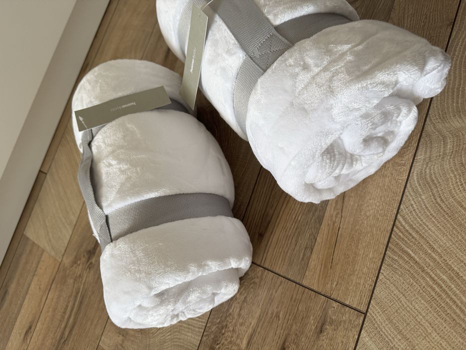 Home&you koc polarowy floss bialy  150x200 / 2sztuki