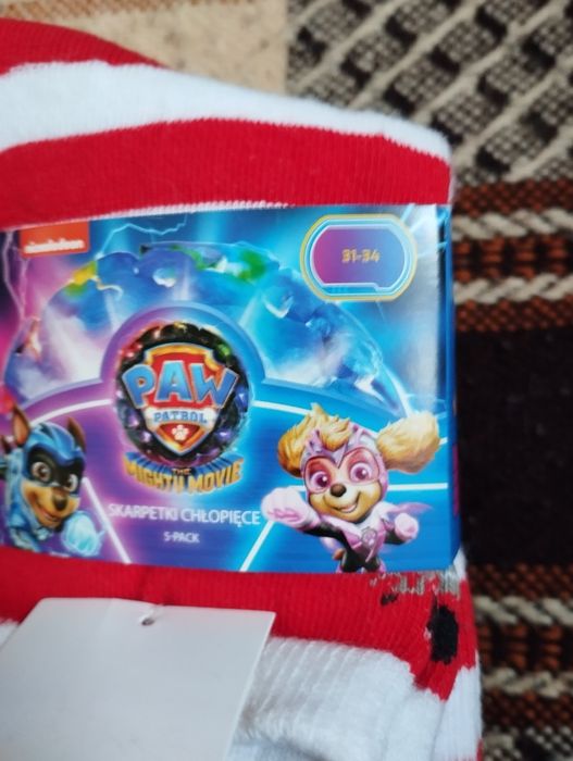 Skarpetki chłopięce Psi Patrol - 5 par - rozm 31-34