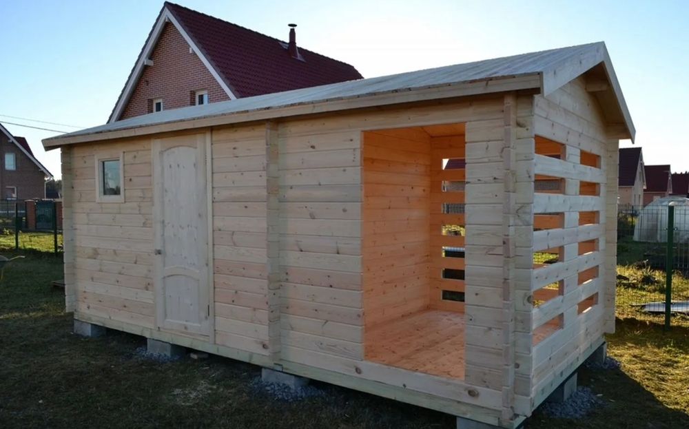 Хозблок, сарай, бытовка с дровником