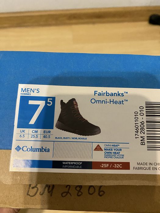 Ботинки черевики Columbia р. 40.5