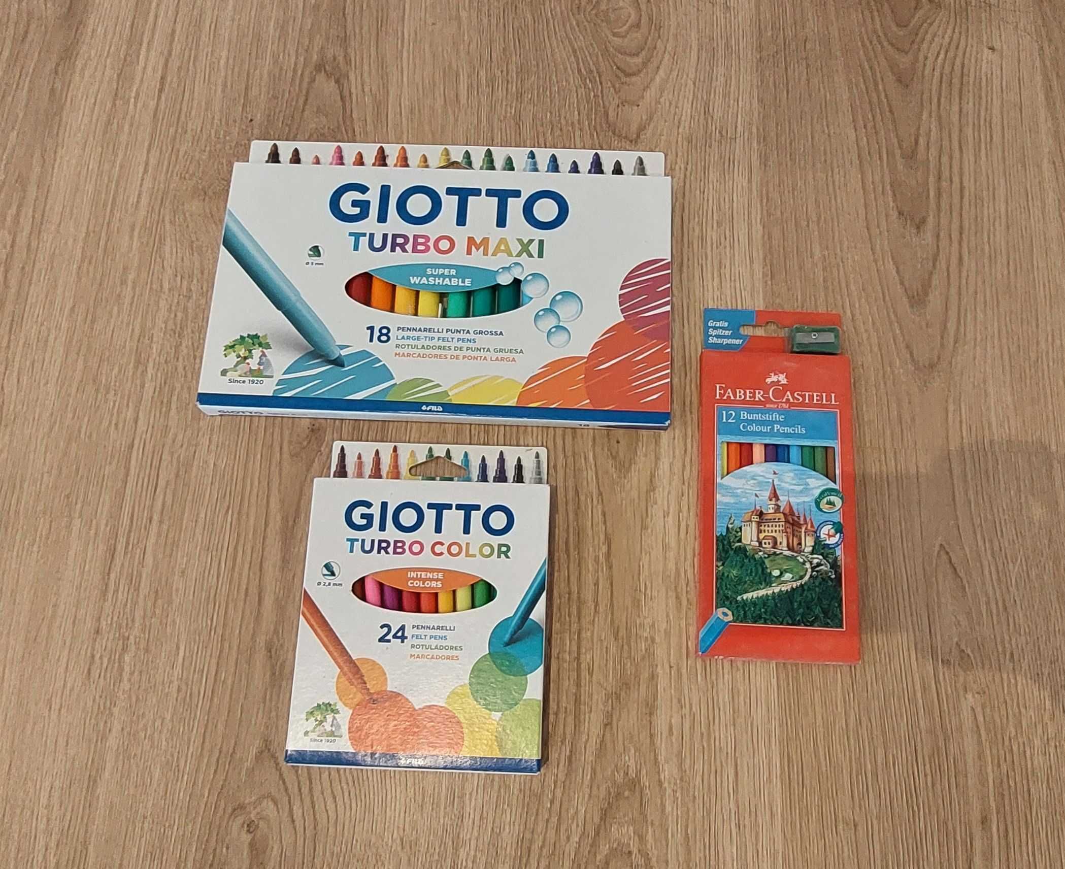 Canetas Giotto e Lápis Faber Castell novos