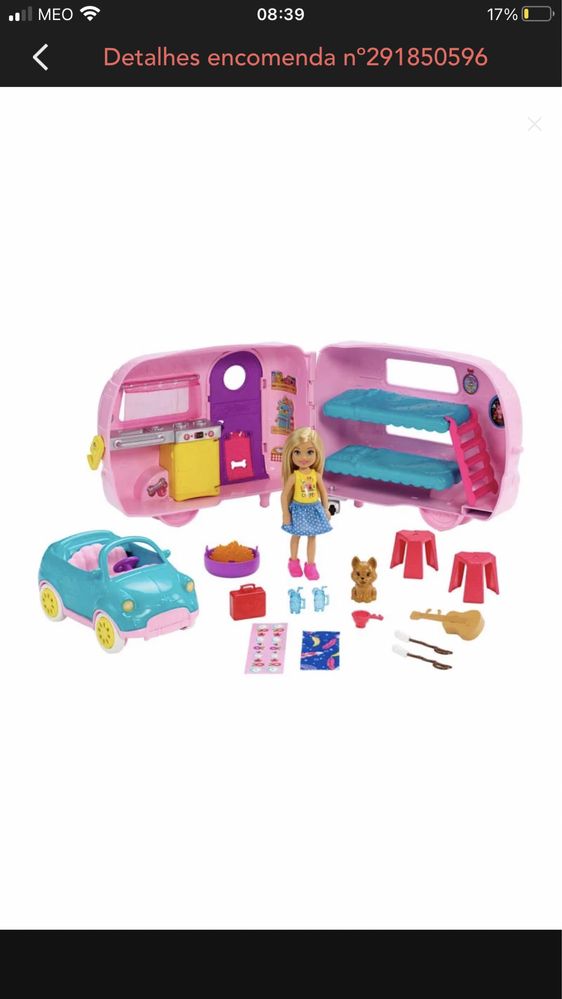 Campismo barbie club chelsea novo