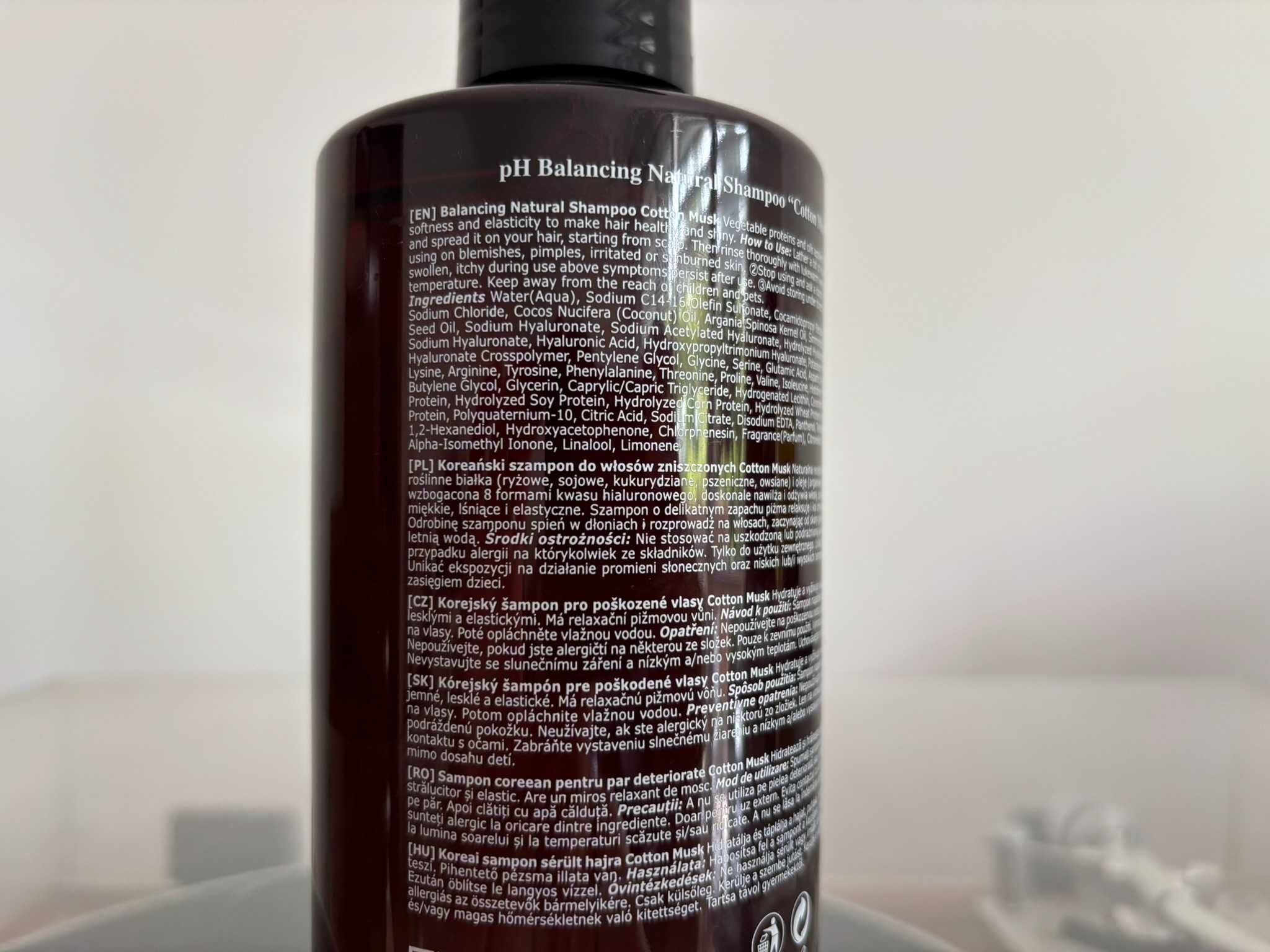 Prreti Cotton Musk koreański szampon do włosów zniszczonych, 500 ml