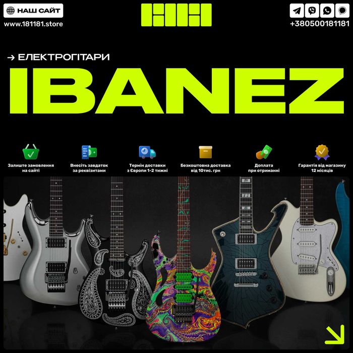Електрогітари Ibanez | Усі моделі | Ibanez GRX40-BKN