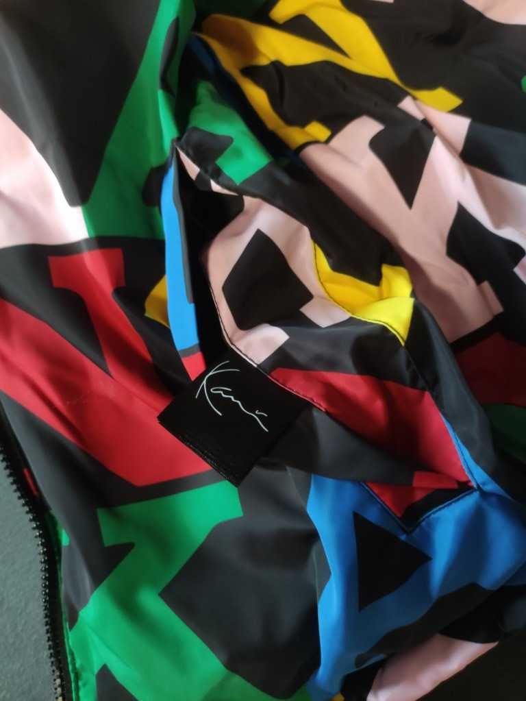 Kurtka Karl Kani puchowa dwustronna Retro reversible logo męska XS/S