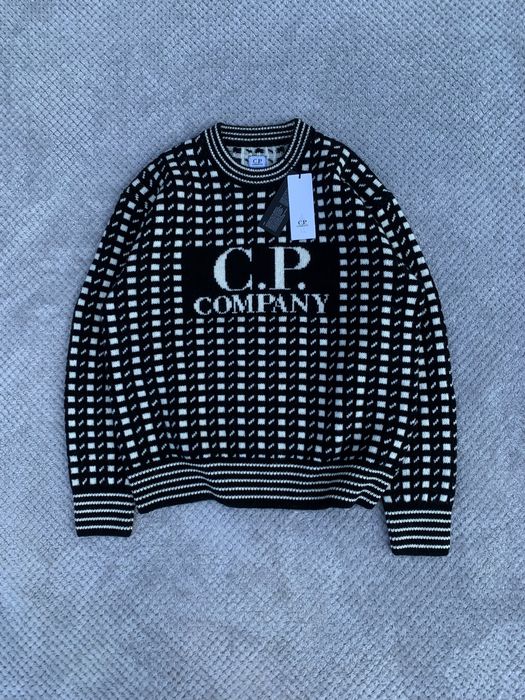 C.P Company Knitwear-Crew Neck Wool Jaquard CP 2 Sweater Светр
