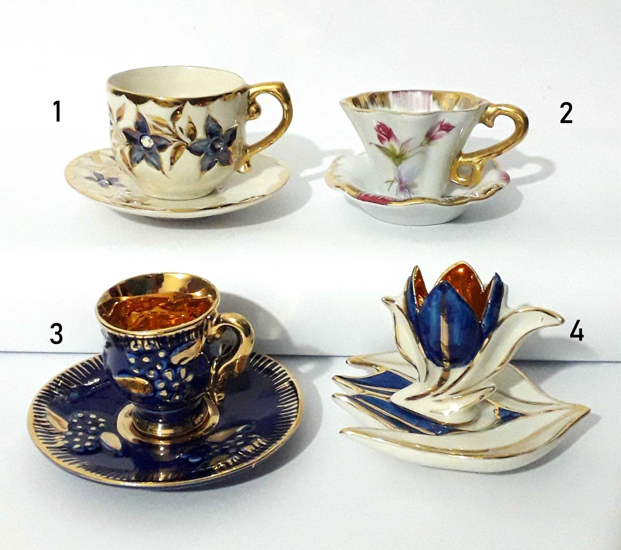 4 Chávenas com pires miniatura de colecção (Actualizado)