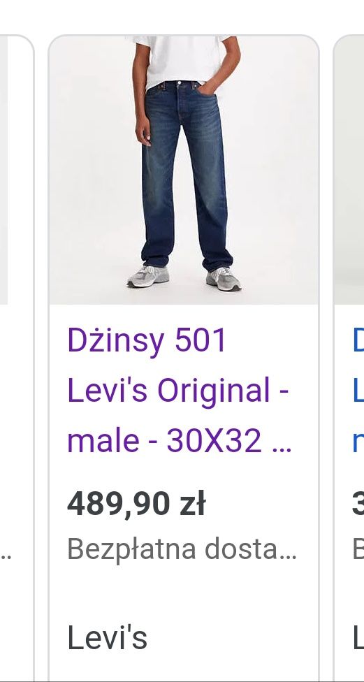 Levi's 501 męskie dżinsy