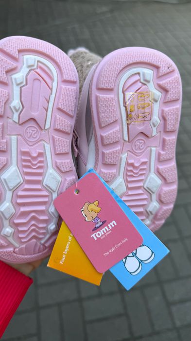 24р Зимние ботинки на девочку на овчине термо том.м