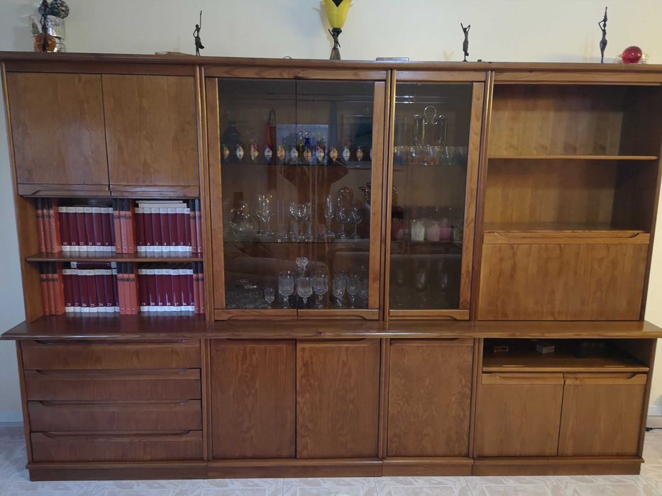 Armario com vitrine e bar