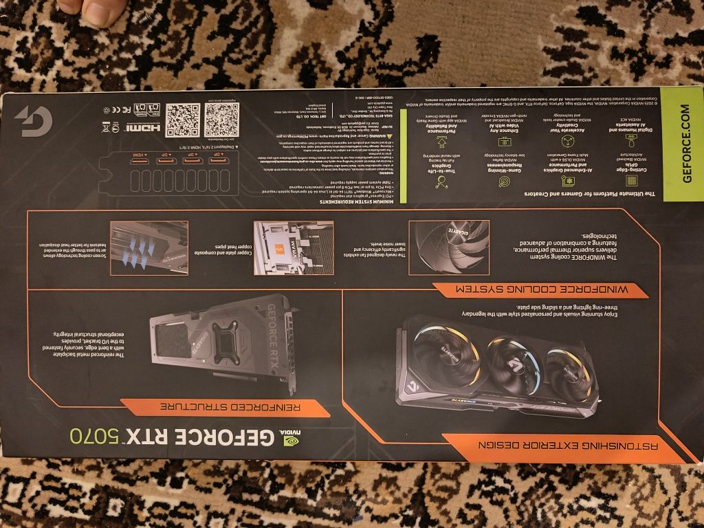 Відеокарта GF RTX 5070 12GB GDDR7 Gaming OC Gigabyte! НОВА!!