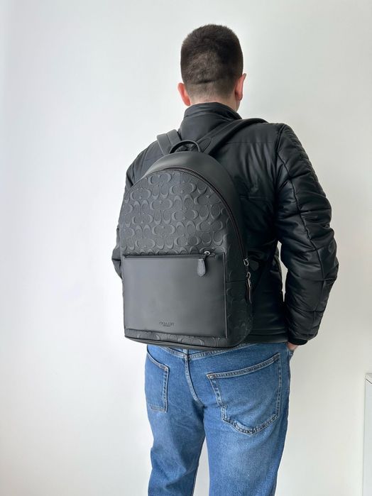 COACH Metropolitan Backpack Чоловічий шкіряний рюкзак мужской подарок