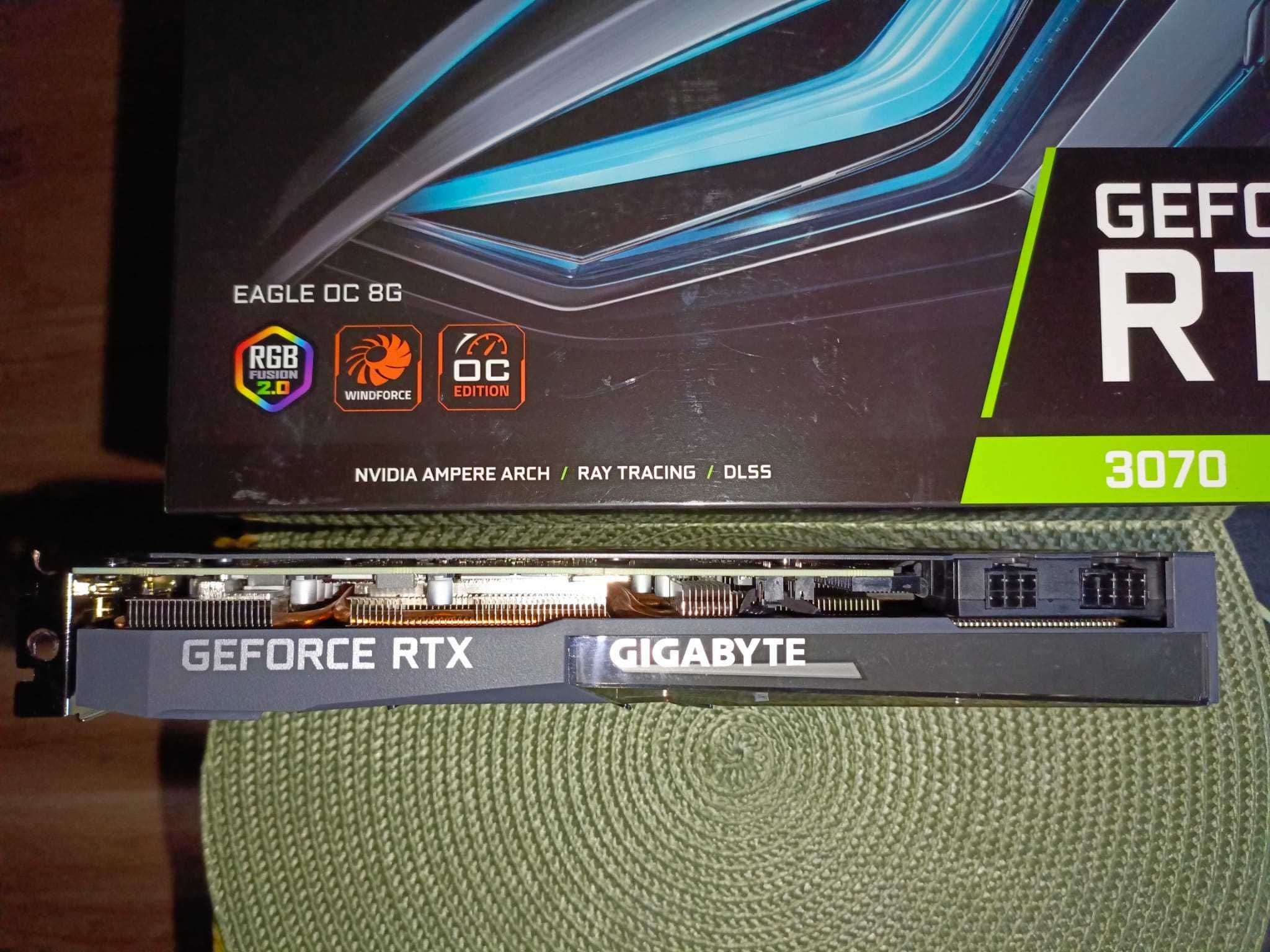 GIGABYTE RTX3070 8GB GDDR6 256bit LHR RGB - plomba, karton!