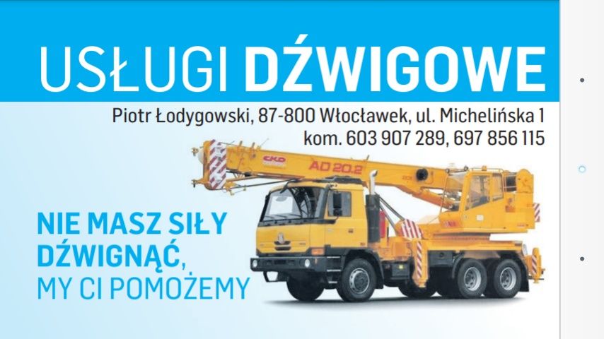 Uslugi dzwigowe.