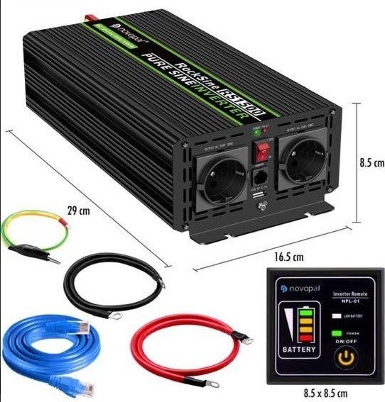 Інвертор Чиста Синусоїда Перетворювач DC-AC Novopal RockSine RS1500