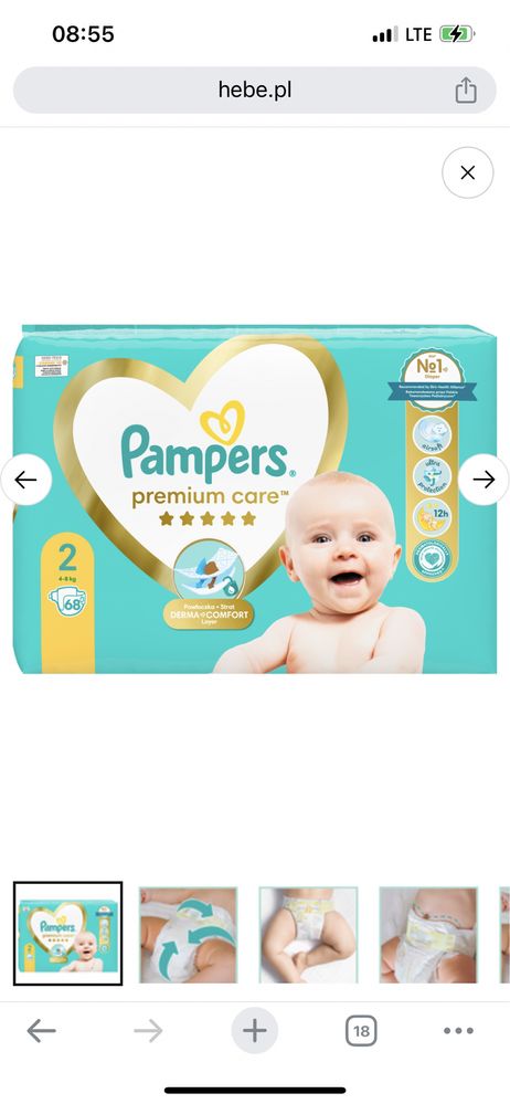 Pampers premium care 2