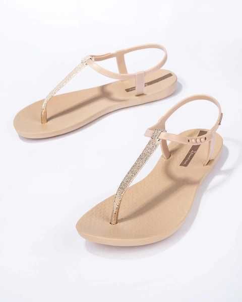 Ipanema Sandal Class japonki damskie lekkie beżowe ze złotym r. 37-42