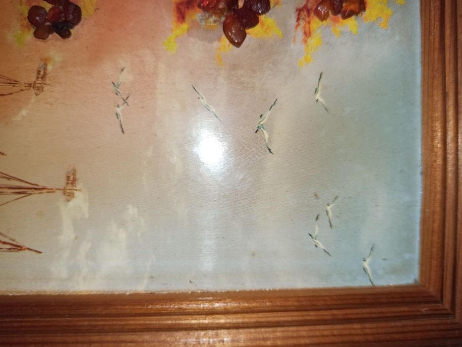 Sprzedam piękny obraz klejony bursztynów