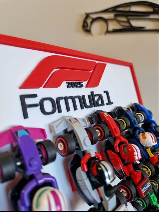 Moldura / Expositor para coleção Lego mini f1 71049 (carros NÃO incluí