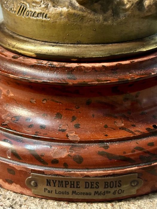 Wyjątkowa Duża Rzeźba Figura Nimfa Leśna Louis Moreau Francja XIX wiek