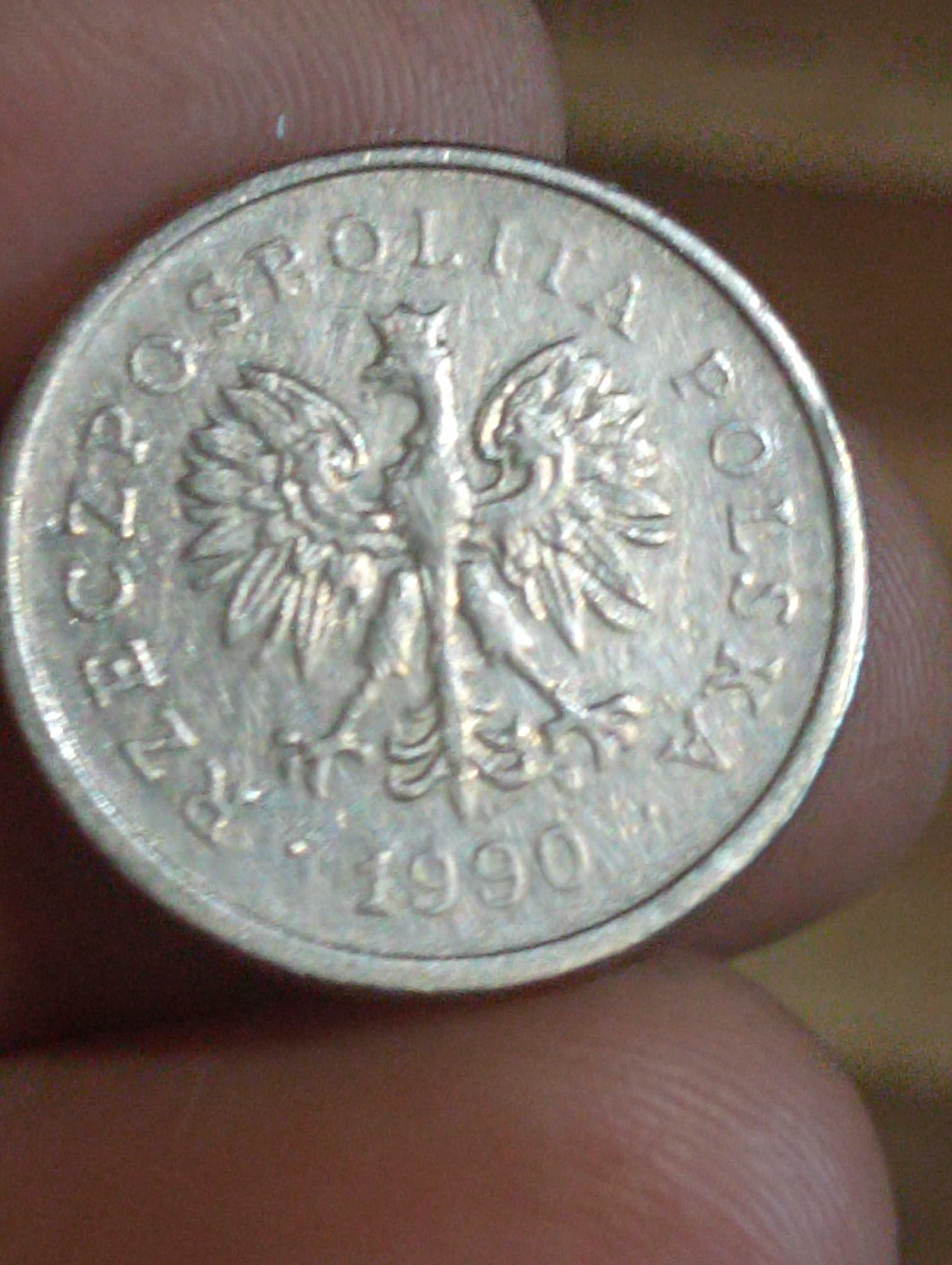 sprzedam trzecia monetę 1 zloty 1990 rok