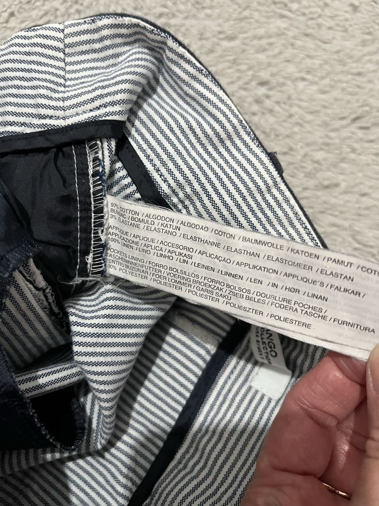 Mango r. 36 spodnie chinosy w paski