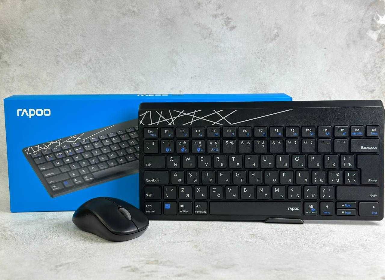 Комплект бездротовий Rapoo 8000M Black Купити Клавіатура Мишка