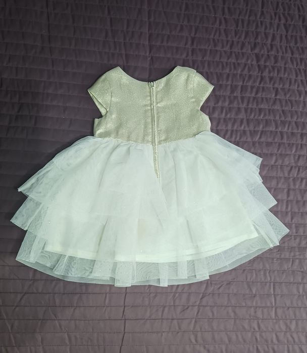 Sukienka okolicznościowa rozm. 74 / złota z tiulową spódnicą/ H&M