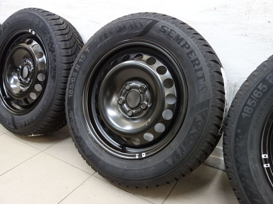 5x100 185/65R15 Koła zimowe Vw Polo Fabia Ibiza Semperit Nowe