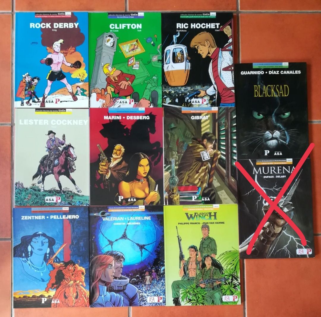 11 Liv. Hist. duplas Cláss. Rev. Tintin, e Grs Aut. da Banda Desenhada