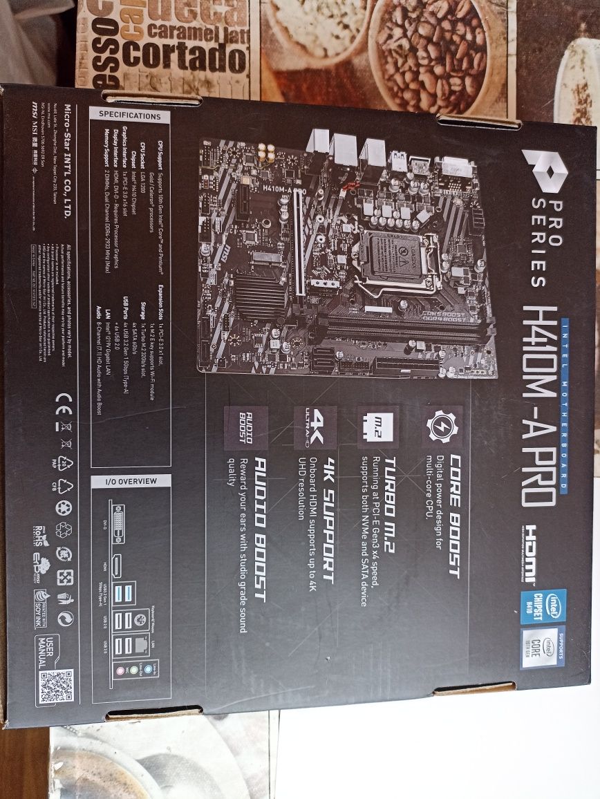 Материнская плата MSI  H410M-A PRO