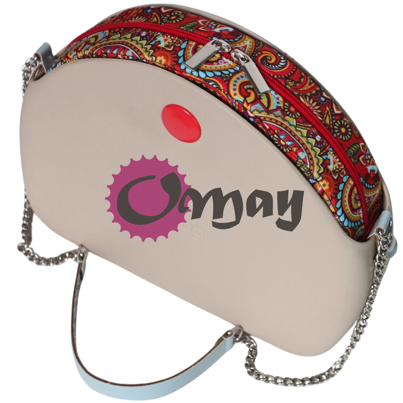 Czerwony organizer OBAG MOON LIGHT orient 2 kieszenie wkład OMAY